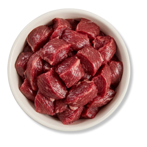 Ingrediente crudo de Chunks Carne de Res